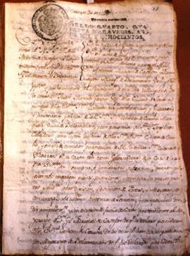 Escritura de compromiso entre D. Antonio Martin de Castejón y Fuenmayor y el apoderado de la Sra....
