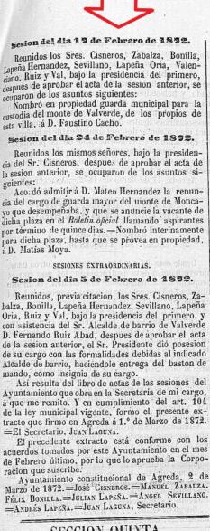Nombramiento de Guarda del Monte de Valverde