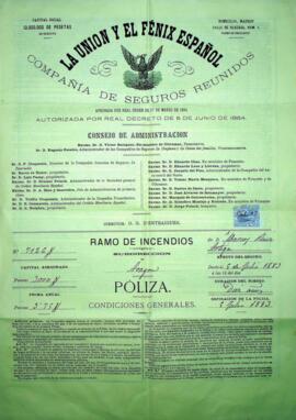 Póliza de La Unión y El Fénix Español contratada por Marcos Ruiz Artiga