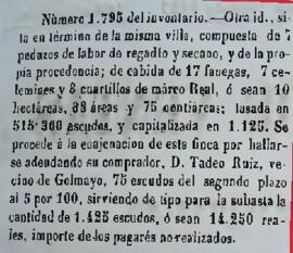 Heredad en 7 pedazos de tierras de secano en Ágreda