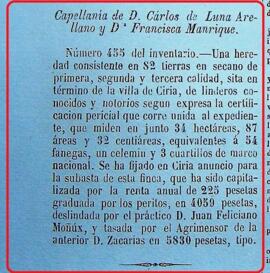 Una heredad de 82 tierras de secano en Ciriia