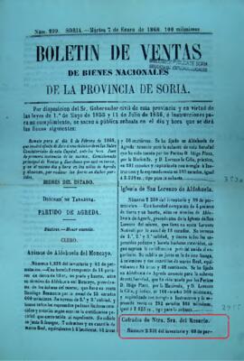 Heredad de 2 pedazos de tierras de secano en Aldehuela de Agreda (Soria)