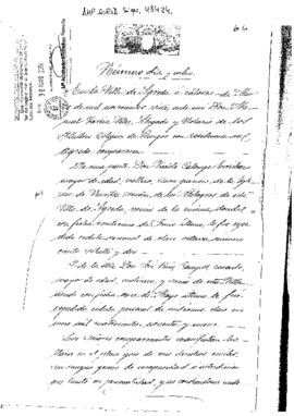 Escritura de acuerdo para el deslinde entre al Iglesia de la Virgen y el Molino de San Agustín
