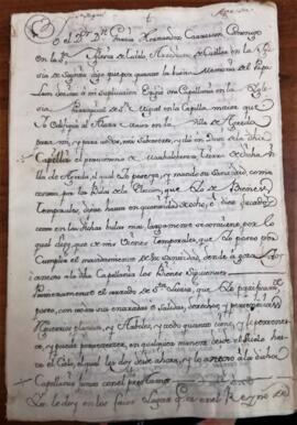 Capellanía fundada por el Dr. D. García Hernández Carrascón