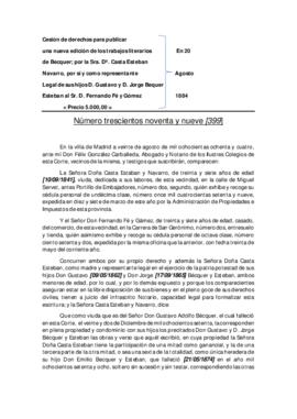 Copia literal de la escritura de: "Cesión de derechos para publicar una nueva edición de los...