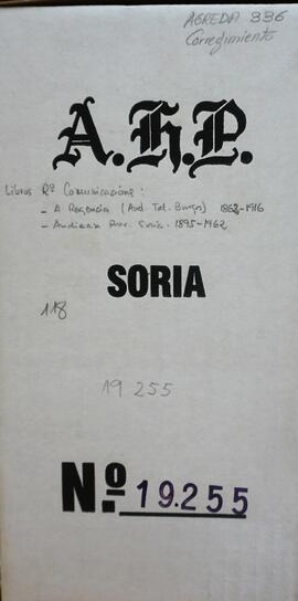 Libro comunicaciones a la Audiencia de Burgos