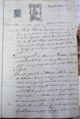 Escritura de venta de Francisco Esteban Ayllón a favor de Pantaleón Melendo Muñoz