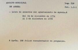 Libro de acuerdos del Ayuntamiento de la Villa de Ágreda