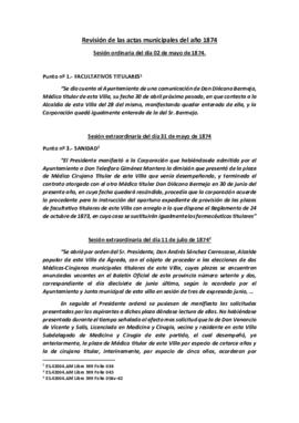 Nombramiento de médicos-cirujano en Ágreda
