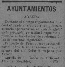 Presupuesto extraordinario 1948. Canalización Keiles (1º. Trozo). Impresos