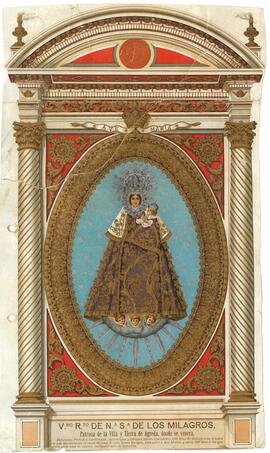 Estampa de Ntra. Sra de los Milagros en su  camarín