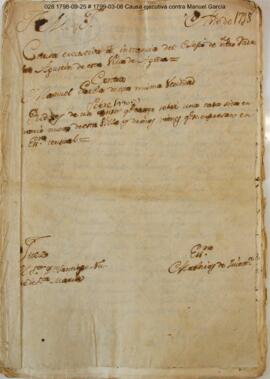Causa ejecutiva Colegio de San Agustín contra Manuel Garcia