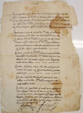 Capítulos matrimoniales de don Juan Alonso de Vinuesa y Dª. Margarita de Fuenmayor