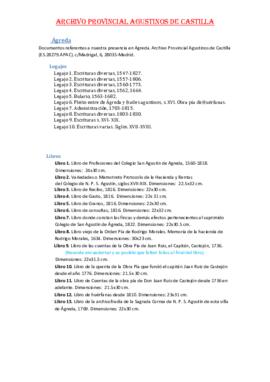 Documentos del Convento  y Colegio de los Agustinos de Agreda