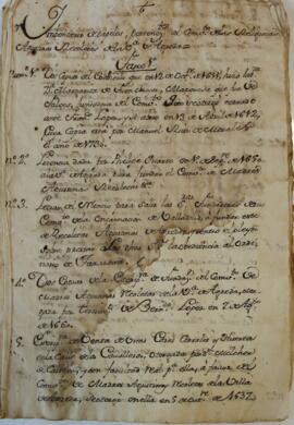 Inventario de papeles pertenecientes al Convento de Religiosas Recoletas de la Villa de Ágreda
