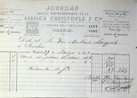 Jourdan representante de la Fábrica Christofle y Cía.