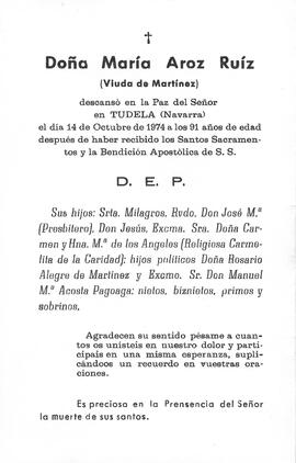 Aroz Ruiz, Maria (1883-1974)
